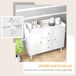 Aparador de Salón Melamina de Madera HOMCOM Aparador de Salón Melamina de Madera HOMCOM Blanco