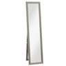 HOMCOM Espelho de Corpo Inteiro 37x155 cm Espelho de Pé Espelho de Parede Retangular com Estrutura de Madeira Decorativo para Sala de Estar Dormitório Corredor Cinza