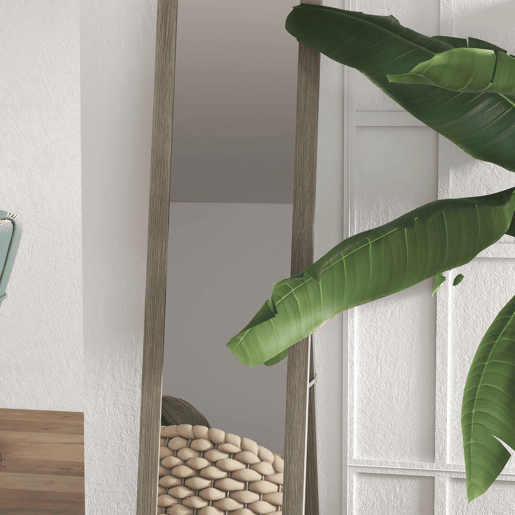 HOMCOM Espelho de Corpo Inteiro 37x155 cm Espelho de Pé Espelho de Parede Retangular com Estrutura de Madeira Decorativo para Sala de Estar Dormitório Corredor Cinza