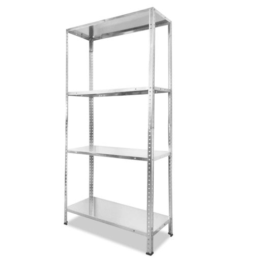 Prateleira metálica de canto galvanizada Nyana Home 120kg 4 Estantes 150x75x30cm Prateleira metálica de canto galvanizada Nyana Home 120kg 4 Estantes 150x75x30cm