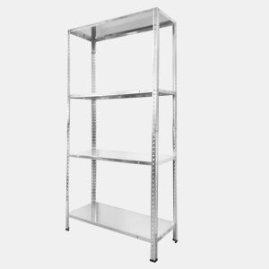 Prateleira metálica de canto galvanizada Nyana Home 120kg 4 Estantes 150x75x30cm