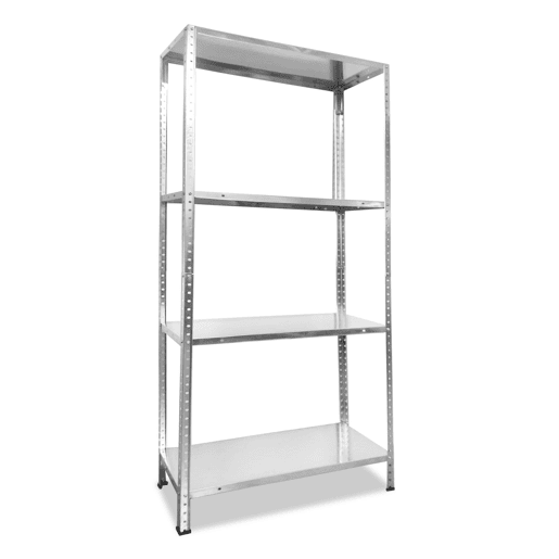 Prateleira metálica de canto galvanizada Nyana Home 120kg 4 Estantes 150x75x30cm Prateleira metálica de canto galvanizada Nyana Home 120kg 4 Estantes 150x75x30cm