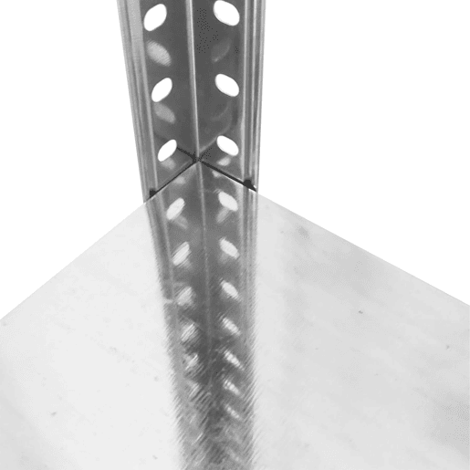 Prateleira metálica de canto galvanizada Nyana Home 120kg 4 Estantes 150x75x30cm Prateleira metálica de canto galvanizada Nyana Home 120kg 4 Estantes 150x75x30cm