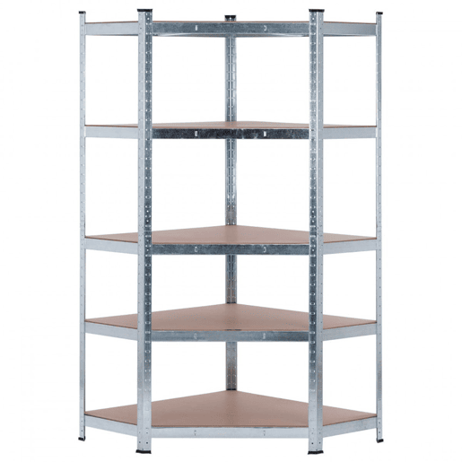 Prateleira metálica de canto galvanizadas Nyana Home 875kg 5 Estantes 180x90x40cm