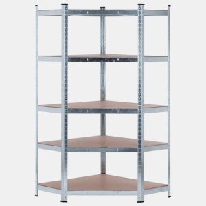 Prateleira metálica de canto galvanizadas Nyana Home 875kg 5 Estantes 180x90x40cm
