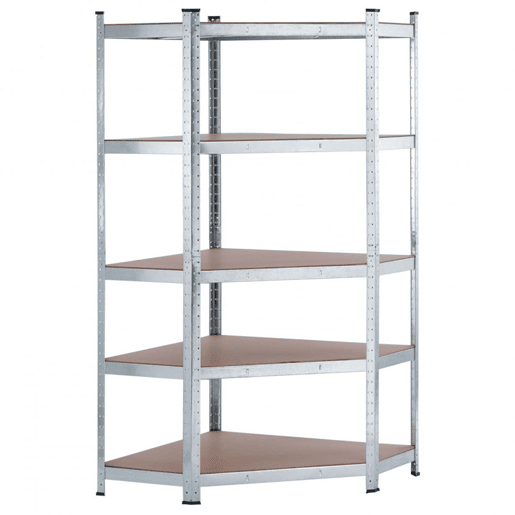 Prateleira metálica de canto galvanizadas Nyana Home 875kg 5 Estantes 180x90x40cm