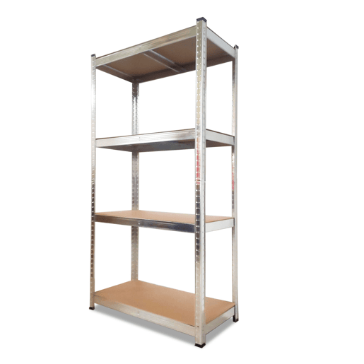 Prateleira metálica de canto galvanizada Nyana Home 700kg 4 Estantes 160x80x40cm Prateleira metálica de canto galvanizada Nyana Home 700kg 4 Estantes 160x80x40cm