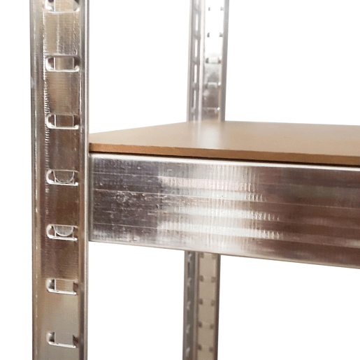 Prateleira metálica de canto galvanizada Nyana Home 700kg 4 Estantes 160x80x40cm Prateleira metálica de canto galvanizada Nyana Home 700kg 4 Estantes 160x80x40cm