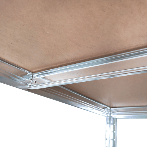 Prateleira metálica de canto galvanizada Nyana Home 700kg 4 Estantes 160x80x40cm Prateleira metálica de canto galvanizada Nyana Home 700kg 4 Estantes 160x80x40cm