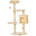 Árbol para Gato Aglomerado de madera, Felpa Larga, Sisal PawHut Árbol para Gato Aglomerado de madera, Felpa Larga, Sisal PawHut Beige