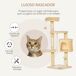Árbol para Gato Aglomerado de madera, Felpa Larga, Sisal PawHut Árbol para Gato Aglomerado de madera, Felpa Larga, Sisal PawHut Beige