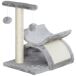 Árbol para Gato Aglomerado de Madera, Felpa Corta, Sisal PawHut Árbol para Gato Aglomerado de Madera, Felpa Corta, Sisal PawHut Gris