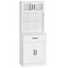 Alacena de Cocina MDF, Vidrio Templado HOMCOM, hogar - cocina Alacena de Cocina MDF, Vidrio Templado HOMCOM, hogar - cocina Blanco