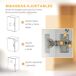 Alacena de Cocina MDF, Vidrio Templado HOMCOM, hogar - cocina Alacena de Cocina MDF, Vidrio Templado HOMCOM, hogar - cocina Blanco