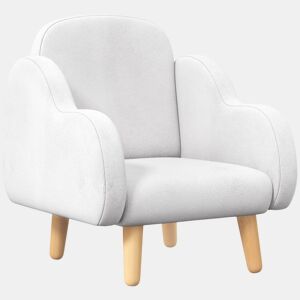 ZONEKIZ Cadeirão para Crianças Cadeirão para Crianças Design Nuvem com Toque Super Suave e 4 Pernas para Crianças 1,5-5 Anos Carga 40 kg 46x51x55 cm Branco