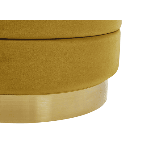 Conjunto de 2 tamboretes com arrumação GARLAND Veludo Mostarda 4033 cm 4033 cm 4438 cm