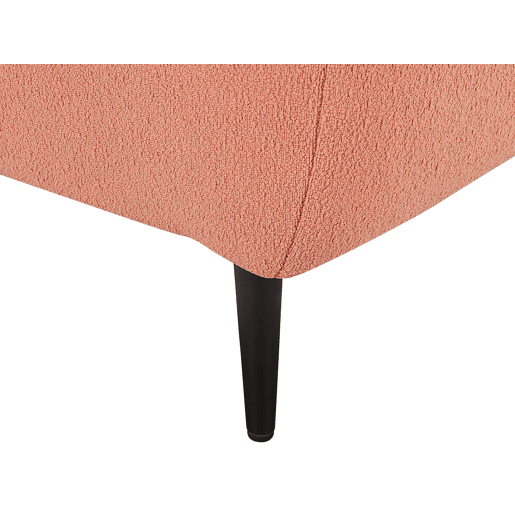 Chaise longue à direita CHEVANNES Bouclé Rosa pêssego