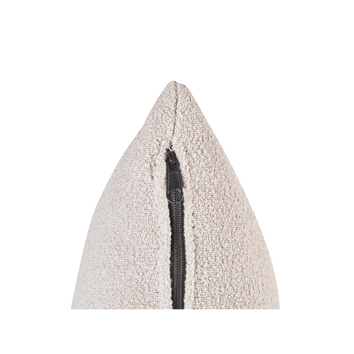 Chaise longue à direita CHEVANNES Bouclé Creme claro