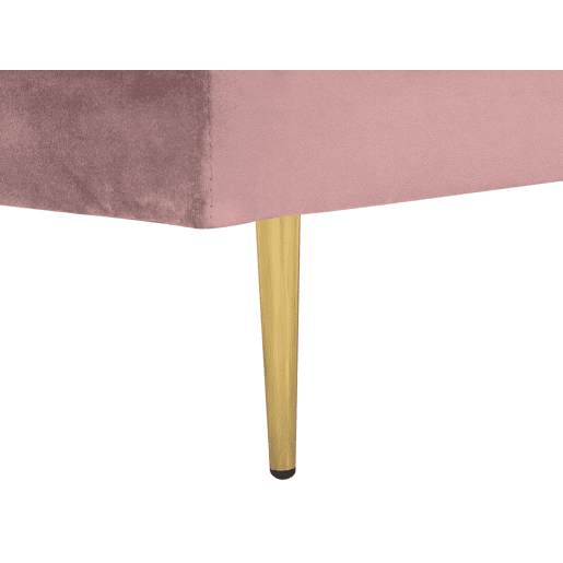 Chaise longue à esquerda MIRAMAS Veludo Rosa