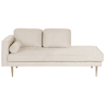 Chaise longue à esquerda MIRAMAS Veludo Creme