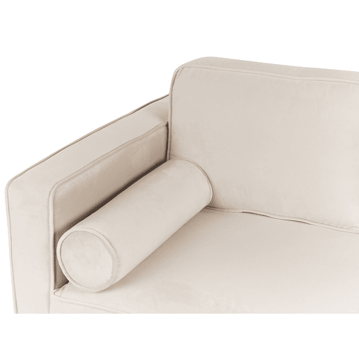 Chaise longue à esquerda MIRAMAS Veludo Creme Chaise longue à esquerda MIRAMAS Veludo Creme