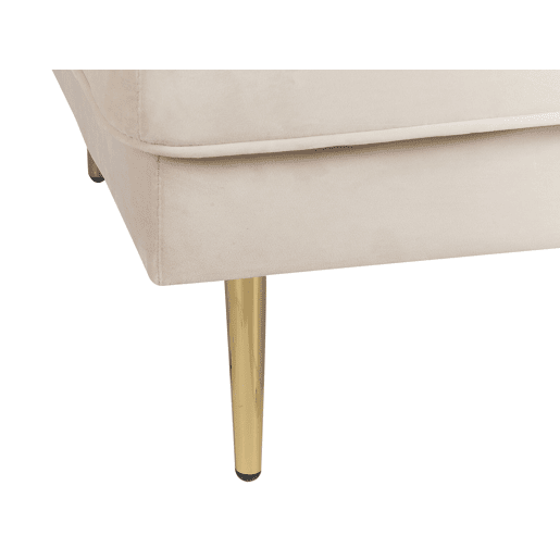 Chaise longue à esquerda MIRAMAS Veludo Creme Chaise longue à esquerda MIRAMAS Veludo Creme