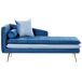 Beliani Chaise longue izquierdo Terciopelo GONESSE Beliani Chaise longue izquierdo Terciopelo GONESSE Azul Marino