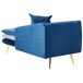 Beliani Chaise longue izquierdo Terciopelo GONESSE Beliani Chaise longue izquierdo Terciopelo GONESSE Azul Marino