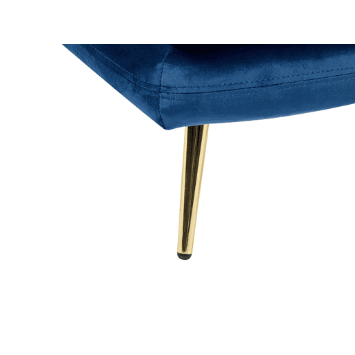 Chaise longue à esquerda GONESSE Veludo Azul