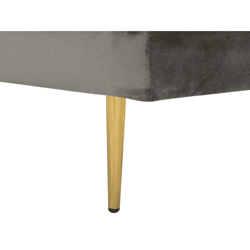 Chaise longue à esquerda MIRAMAS Veludo Taupe