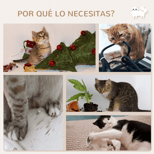 PawHut Prateleiras de Escalada para Gatos de Parede Conjunto de Prateleiras para Gatos 4 Peças com Rede Plataforma Semicircular Plataformas de Salto e Poste de Sisal Bege