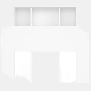 Cabeceira de cama branca 120x18,5x104,5 cm