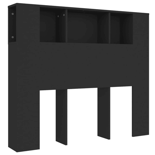 Armário de cabeceira preto 120x18,5x104,5 cm Armário de cabeceira preto 120x18,5x104,5 cm