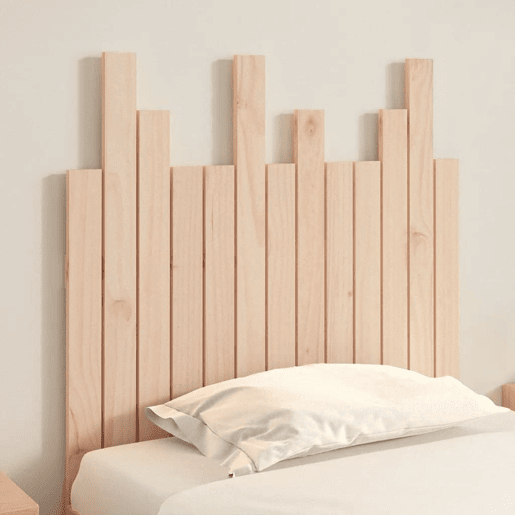 Cabeceira de cama de parede em madeira de pinho maciça 82,5x3x80 cm