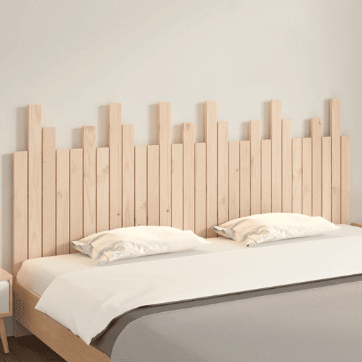 Cabeceira de cama de parede em madeira de pinho maciça 185x3x80 cm Cabeceira de cama de parede em madeira de pinho maciça 185x3x80 cm