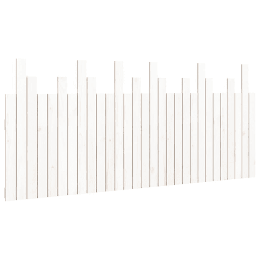 Cabeceira de cama de parede madeira maciça pinho branco 185x3x80 cm Cabeceira de cama de parede madeira maciça pinho branco 185x3x80 cm
