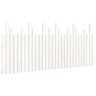 Cabeceira de cama de parede madeira maciça pinho branco 185x3x80 cm