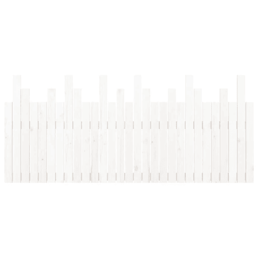 Cabeceira de cama de parede madeira maciça pinho branco 185x3x80 cm Cabeceira de cama de parede madeira maciça pinho branco 185x3x80 cm