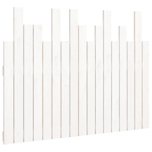 Cabeceira de cama de parede em madeira branca de pinho maciço 108x3x80 cm Cabeceira de cama de parede em madeira branca de pinho maciço 108x3x80 cm