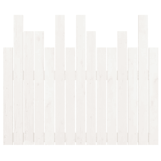 Cabeceira de cama de parede em madeira maciça de pinho branco 95,5x3x80 cm Cabeceira de cama de parede em madeira maciça de pinho branco 95,5x3x80 cm