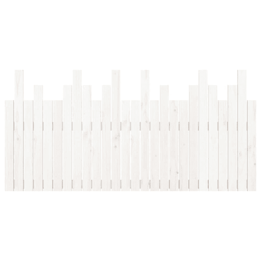 Cabeceira de cama de parede em madeira maciça de pinho branco 166x3x80 cm Cabeceira de cama de parede em madeira maciça de pinho branco 166x3x80 cm