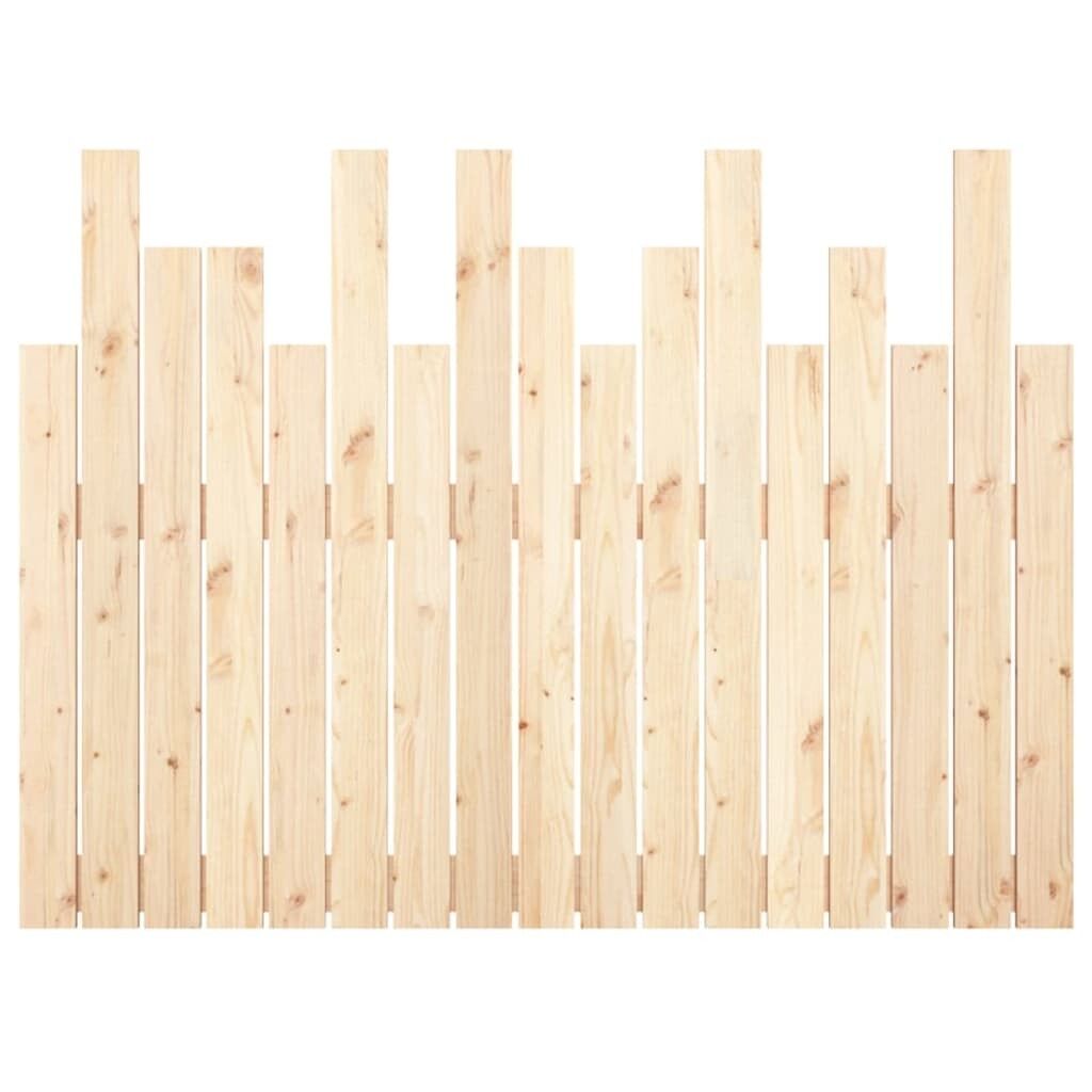 Cabecero de cama de pared madera maciza de pino 108x3x80 cm