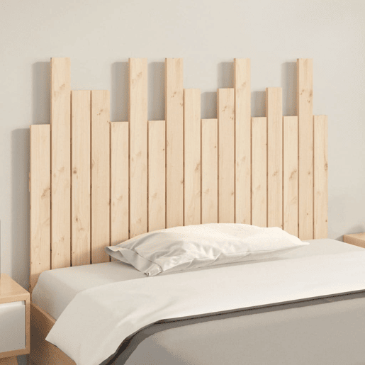Cabeceira de cama de parede em madeira de pinho maciça 108x3x80 cm
