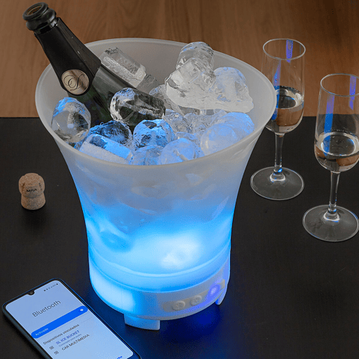 Balde de Gelo LED com Altifalante Recarregável Sonice InnovaGoods
