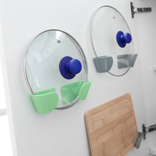 Conjunto de 3 Suportes Adesivos para Tampas de Panelas Smarack InnovaGoods Conjunto de 3 Suportes Adesivos para Tampas de Panelas Smarack InnovaGoods