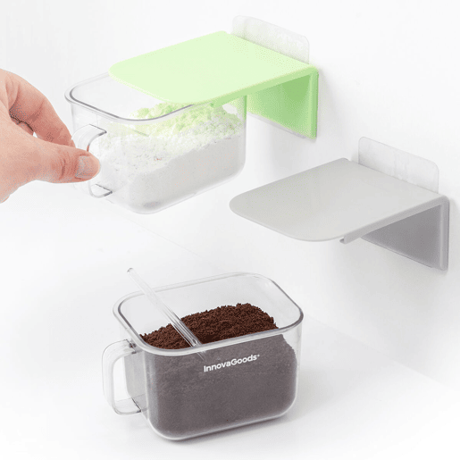 Recipientes de Cozinha Adesivos e AmovĂveis Handstore InnovaGoods Pack de 2 uds Recipientes de Cozinha Adesivos e AmovĂveis Handstore InnovaGoods Pack de 2 uds