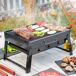 Barbacoa Plegable Portátil para Carbón Barbacoa Plegable Portátil para Carbón Negro