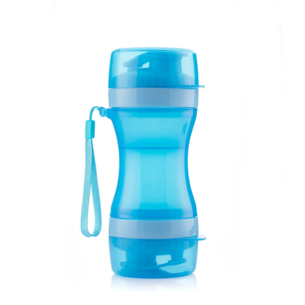 Botella con depósito de agua y comida para mascotas 2 en 1 pettap innovagoods