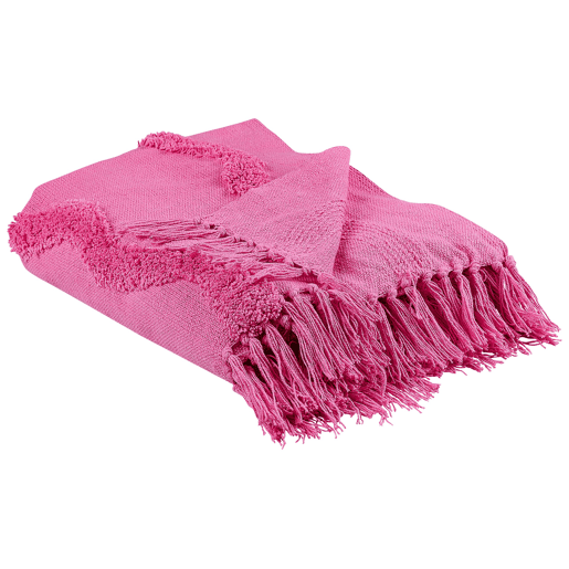 Manta KHARI Algodão 125 x 150 cm Rosa