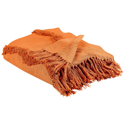 Manta KHARI Algodão 125 x 150 cm Laranja